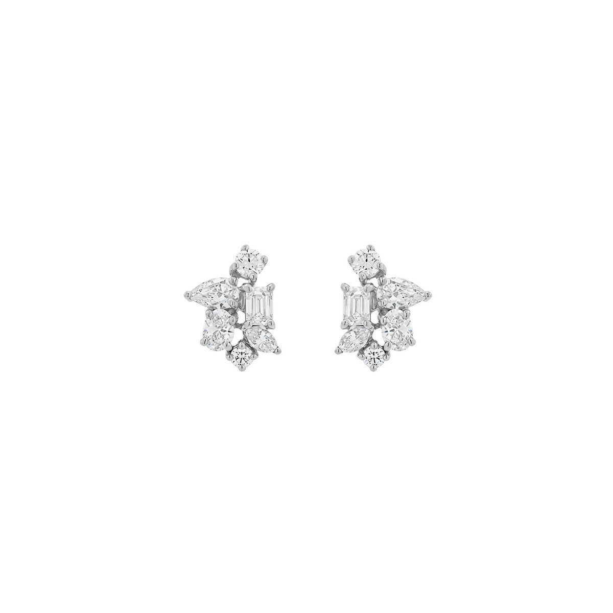 Multi-Shape Diamond Earrings