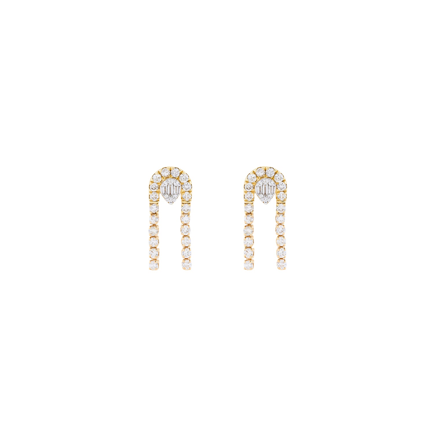 Double Diamond Lines Earring