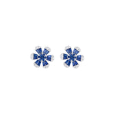 Sapphire Flower Earring