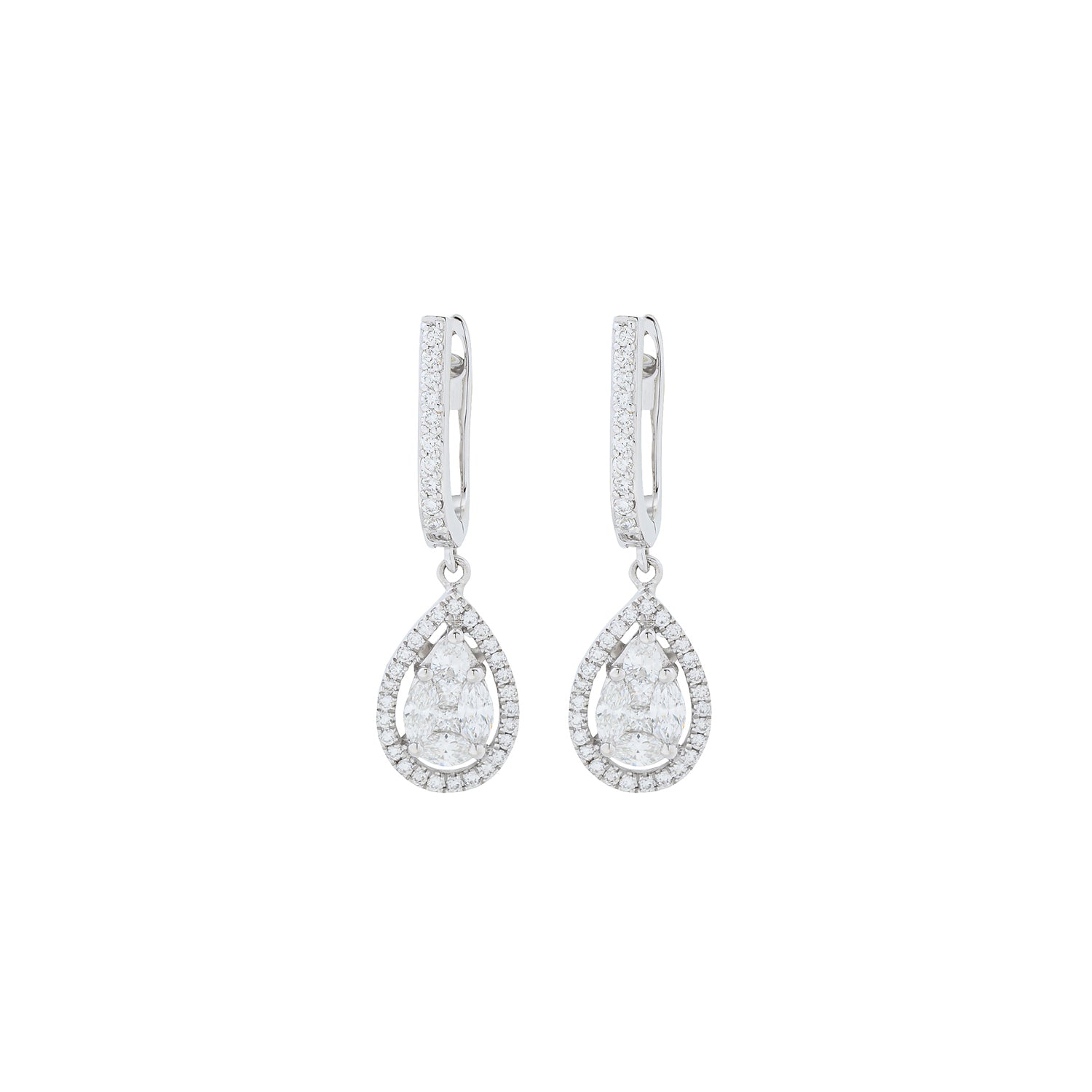 Pear Shape Diamond Earrings