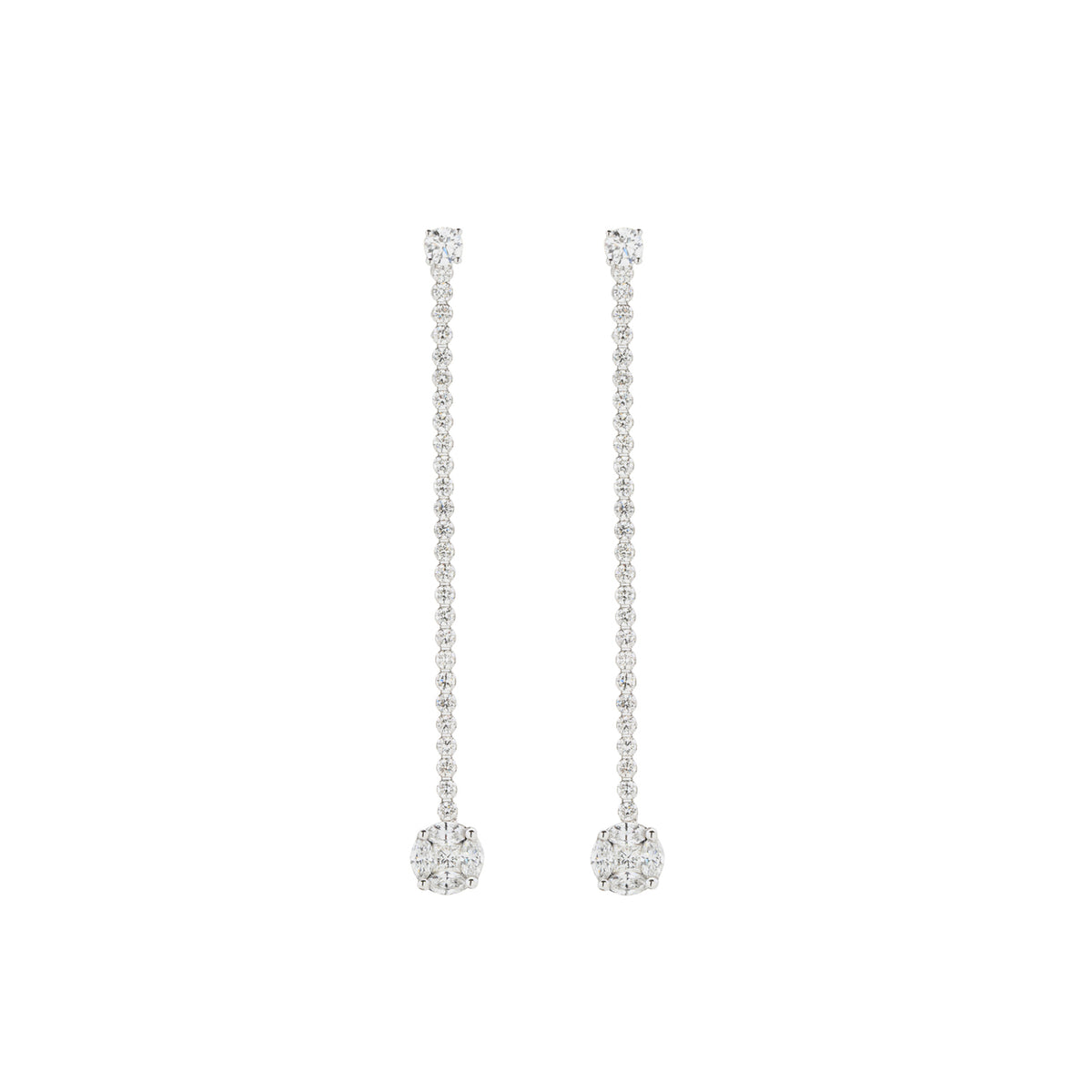 Top to Bottom Diamond Earring