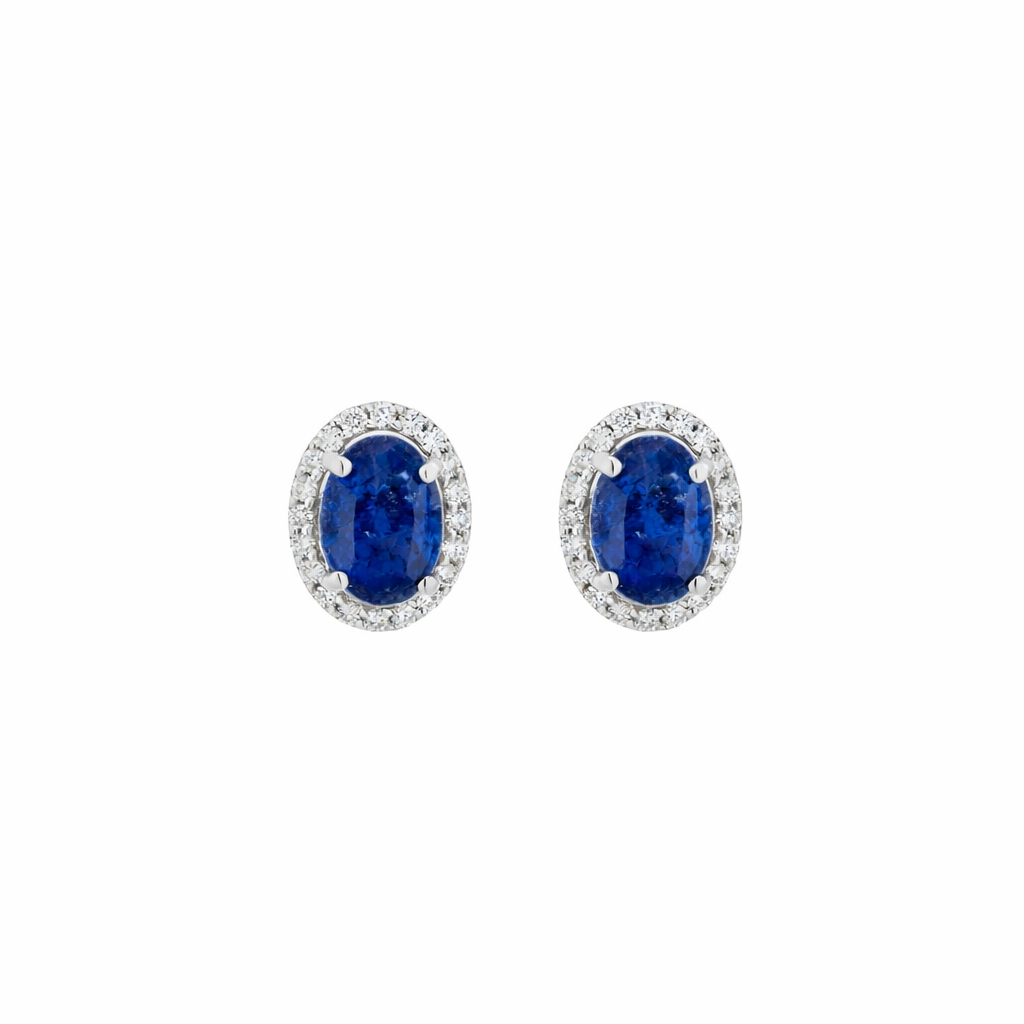 Oval Sapphire Studs