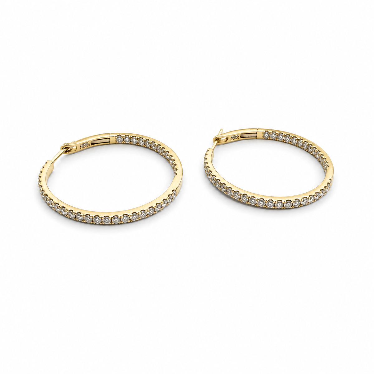 Diamond Hoop Earrings