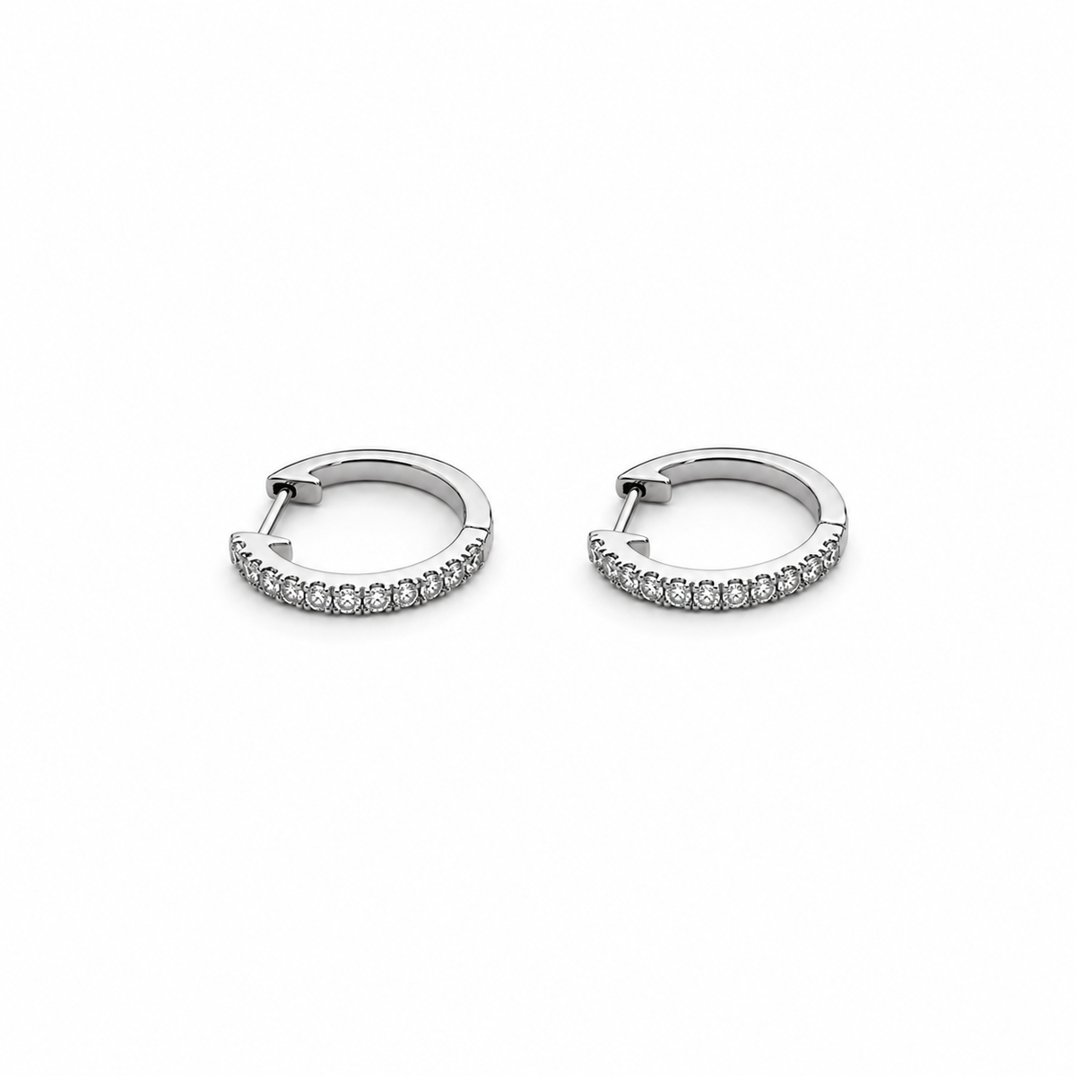Mini Diamond Hoop Earrings