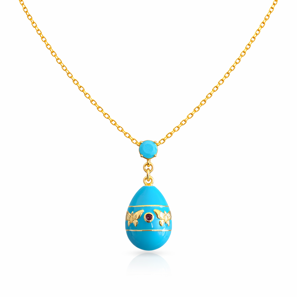 Turquoise Egg Drop Necklace