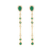 Emerald Earring. Gold and diamond earrings. Anatol. Evan Anatol. Golden Hall. Stud earring.