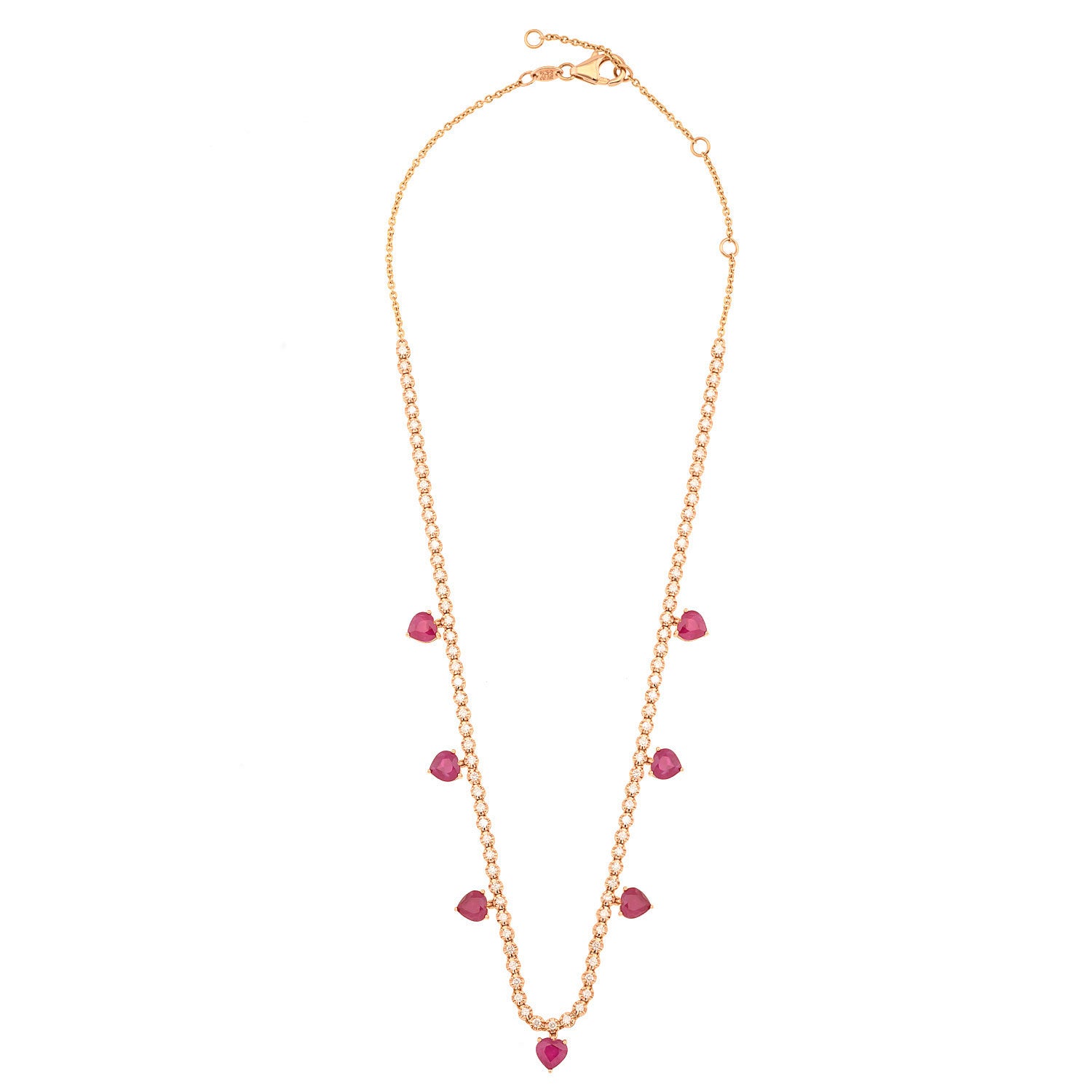 Ruby Hearts Necklace