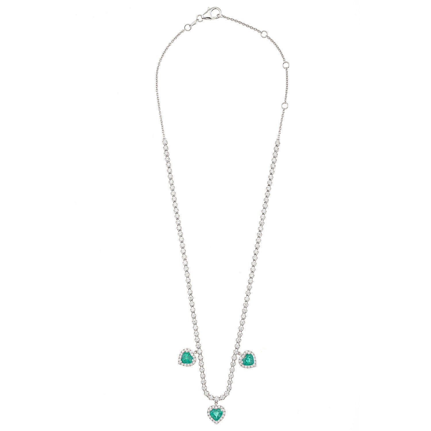 Emerald Hearts Necklace