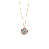 Ruby Circle Eye Necklace