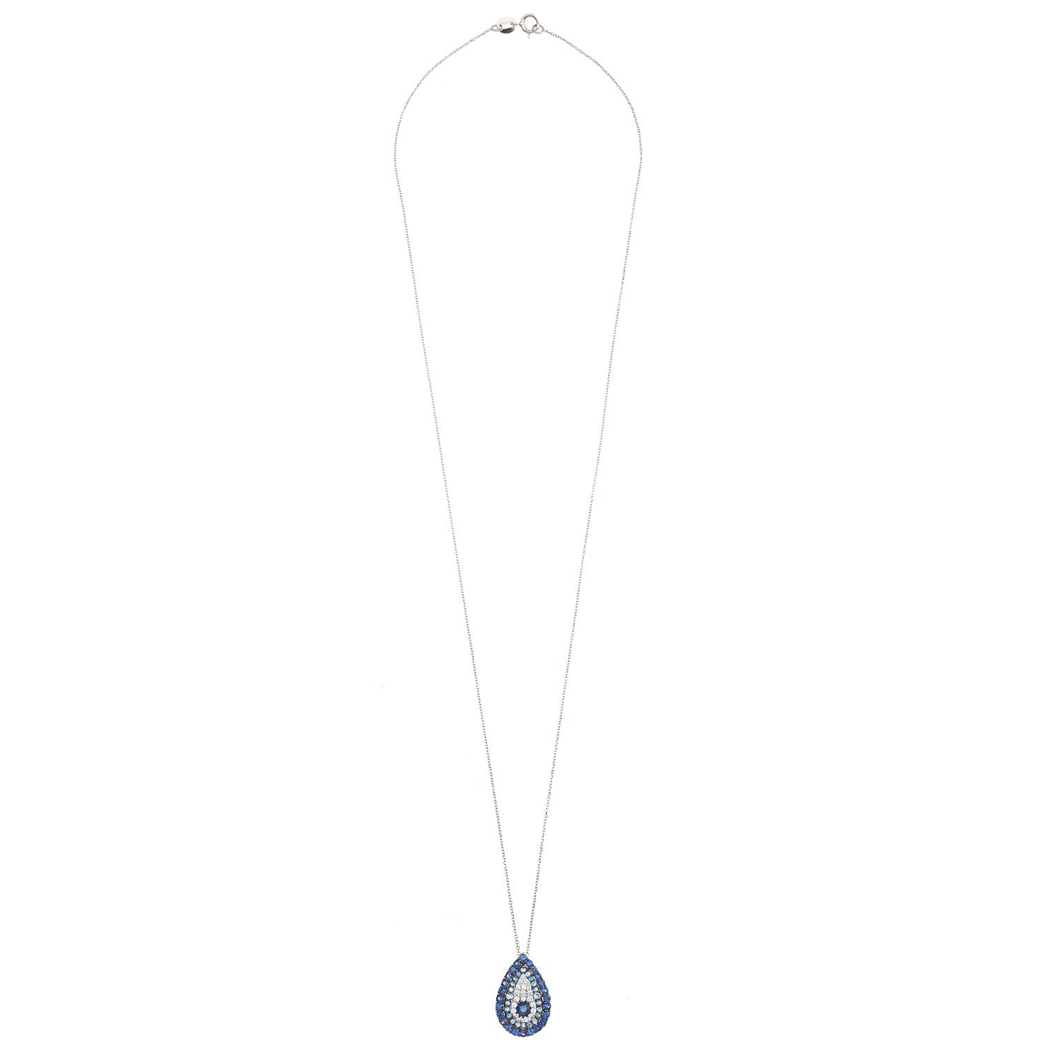 Dark Blue Eye Drop Necklace
