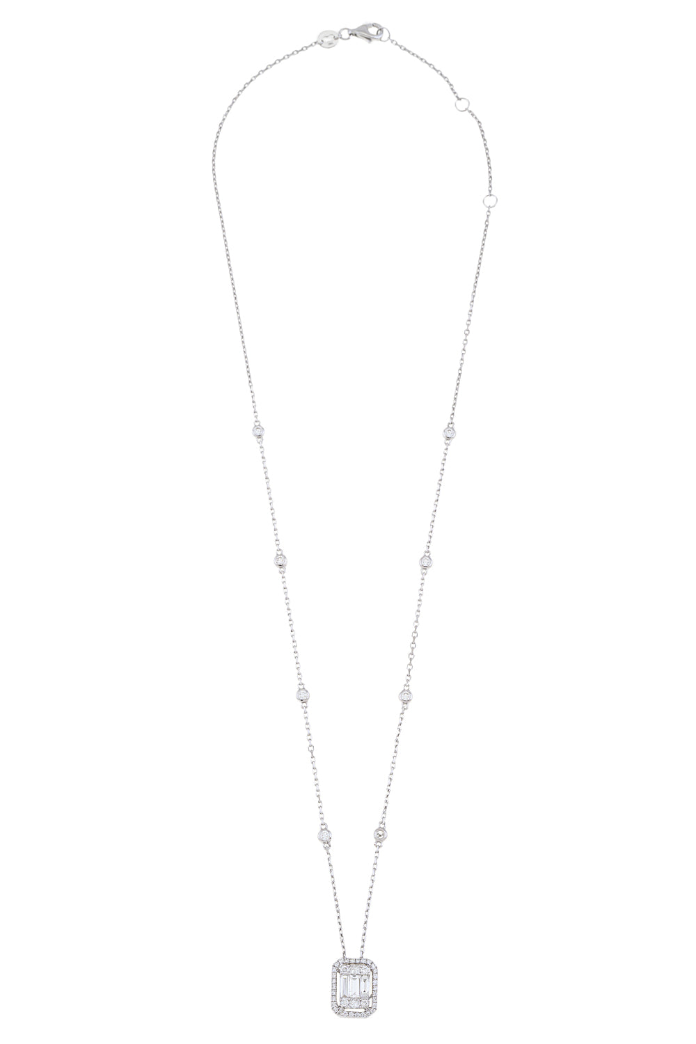 Rectangle Diamond Necklace