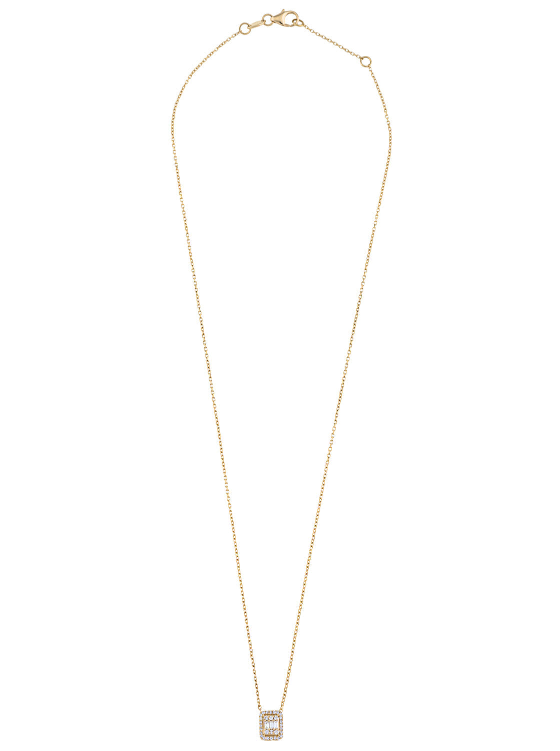 Rectangle Diamond Necklace