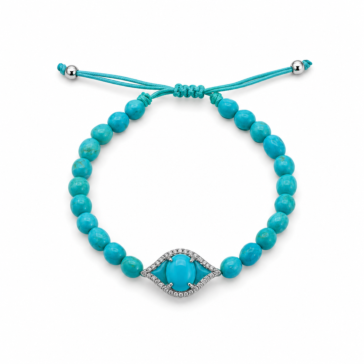 Turquoise Evil Eye Beaded Bracelet