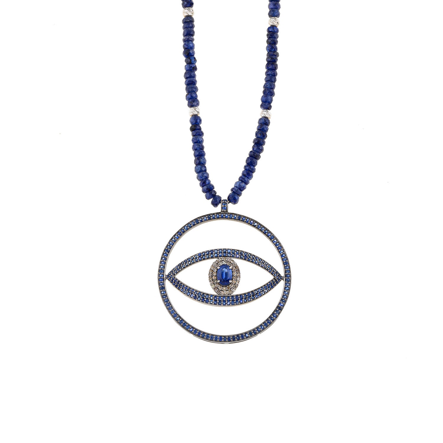 Evil Eye Necklace. Diamond Necklace. Blue Sapphires. Tear drop necklace. Fine Jewelry. Gift. Κολιέ μάτι. Κολιέ για δώρο μάτι. Χρυσό κολιέ. Κολιέ με διαμάντια. Κολιέ με ζαφείρια. Μάτι φυλαχτό.