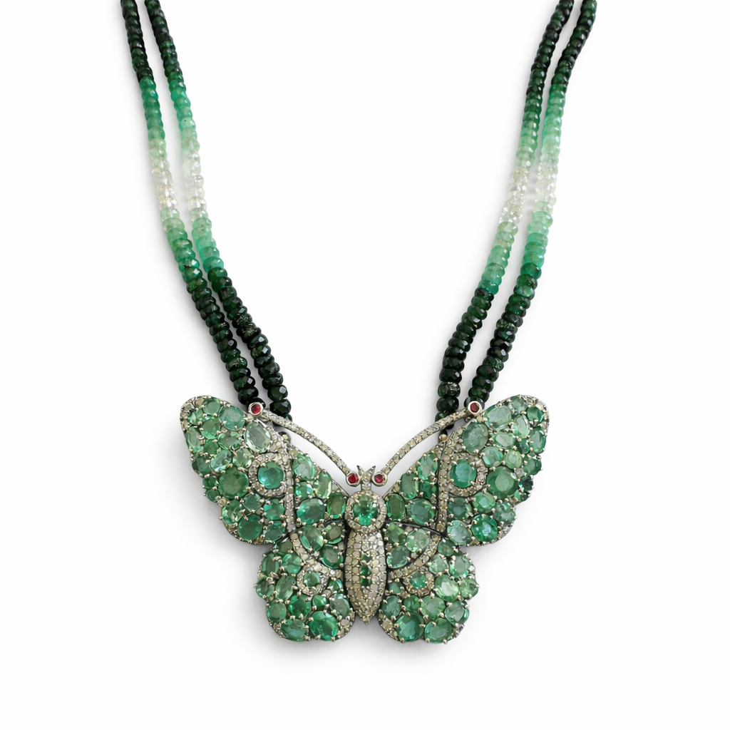 Green Butterfly Necklace