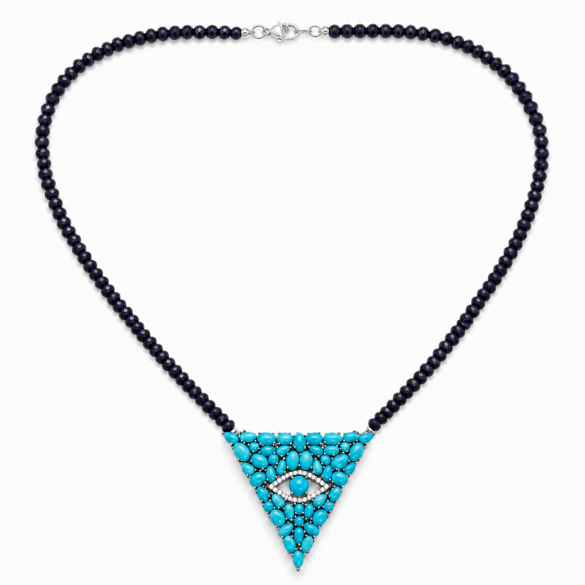 Turquoise Triangle Eye Necklace