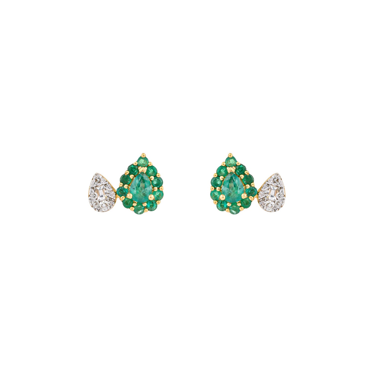 Emerald Twin Earrings