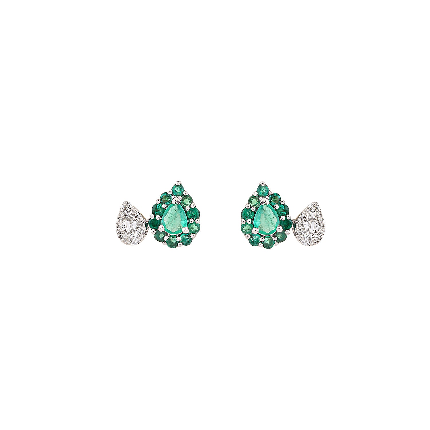Emerald Twin Earrings