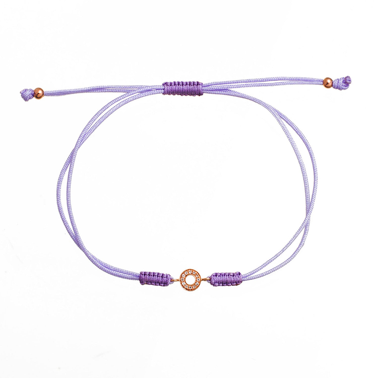 Diamond Circle Cord Bracelet