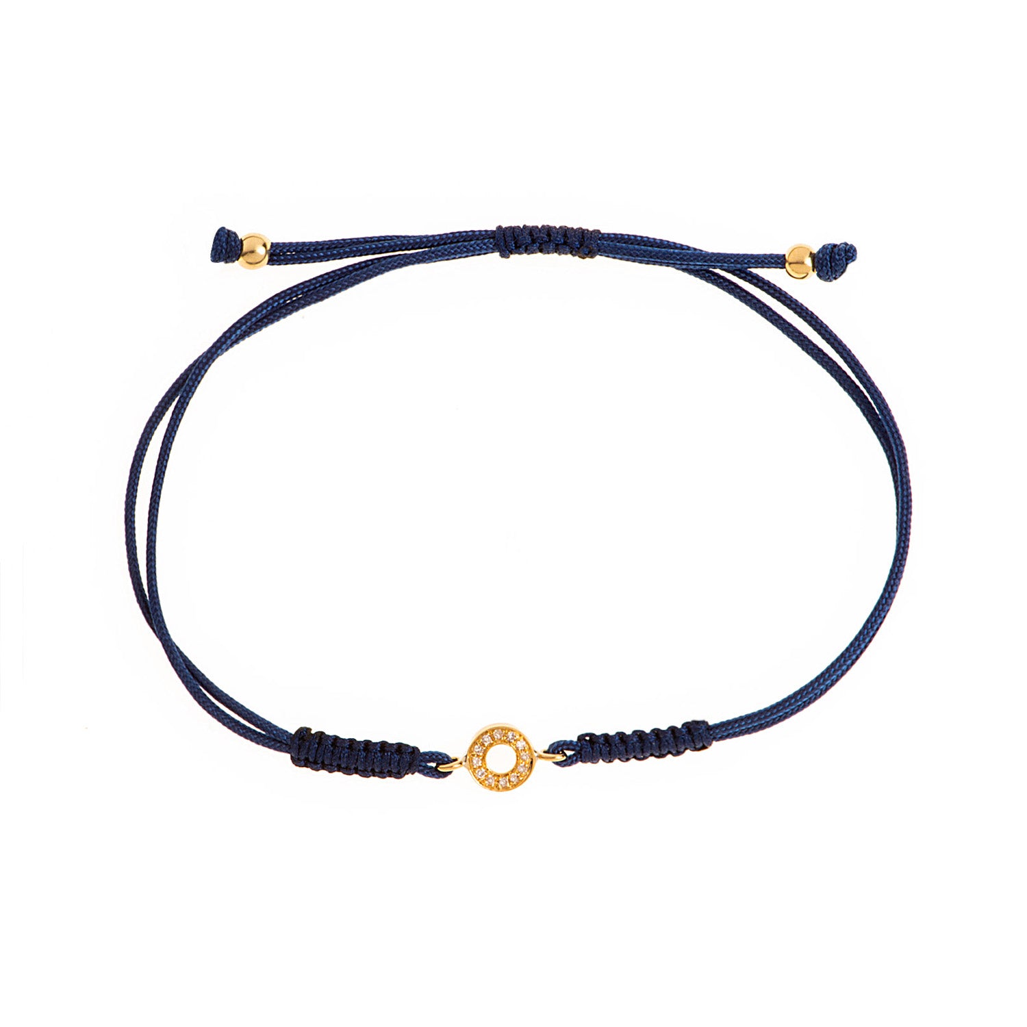 Diamond Circle Cord Bracelet