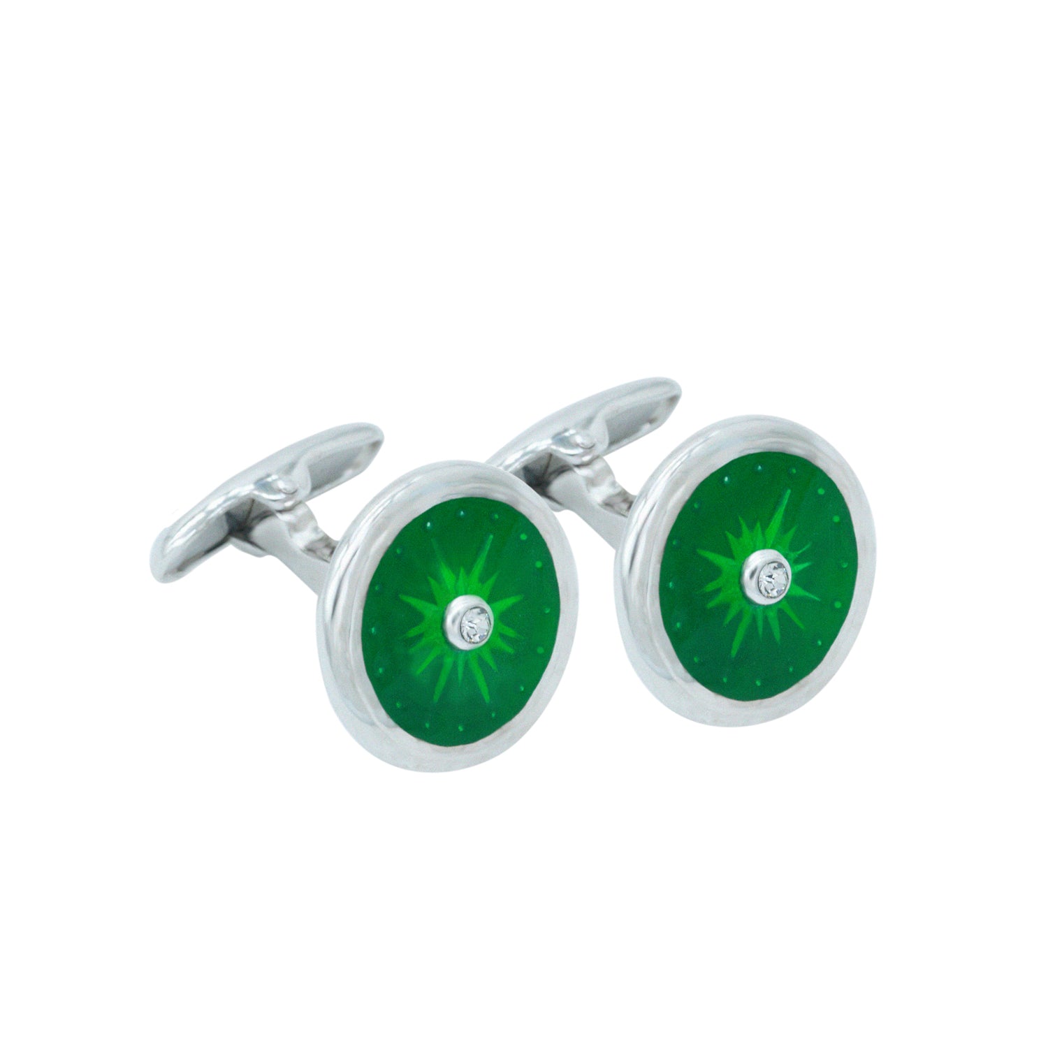 Green Compass Cufflinks