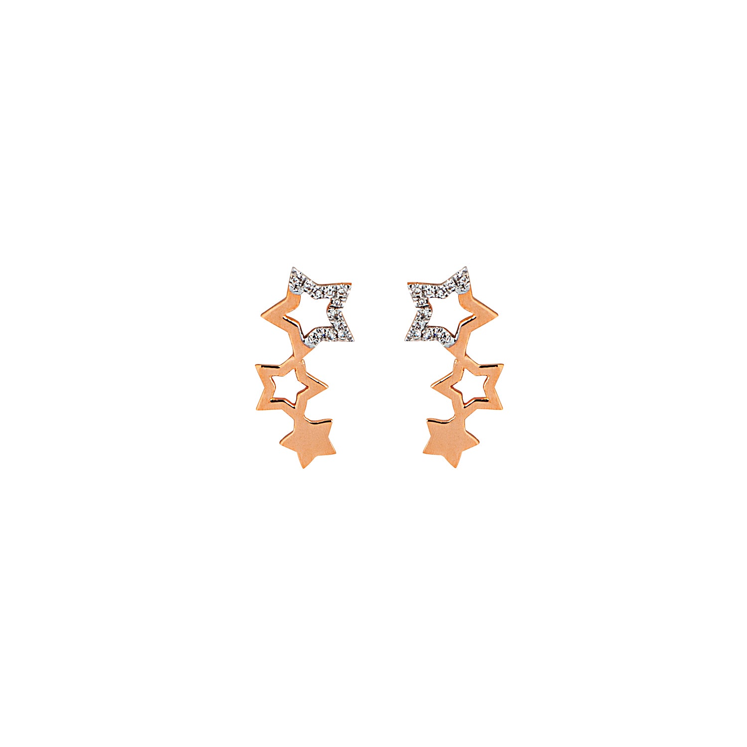 Diamond Star Stud Earrings