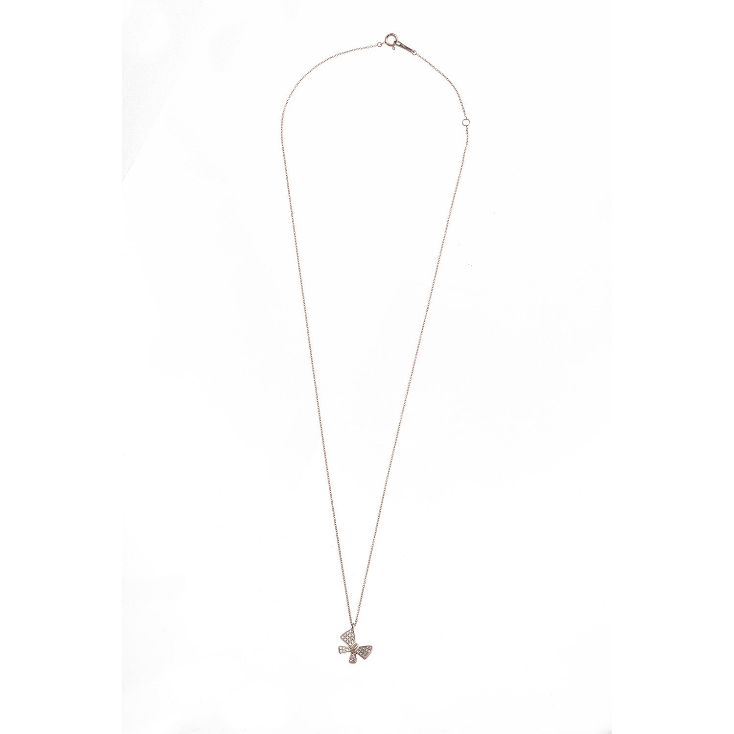 Diamond Bow Necklace