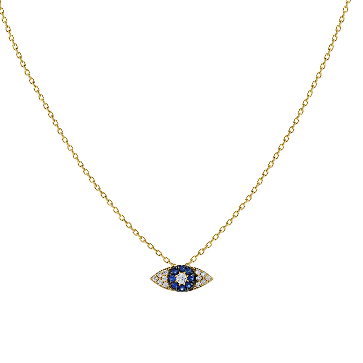 Diamond evil eye necklace