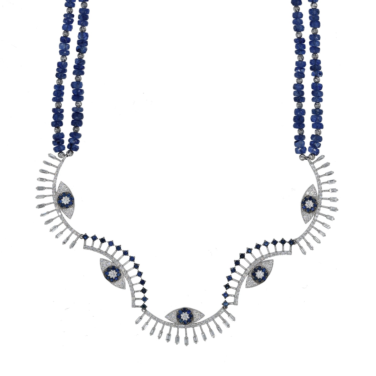 Sapphire Evil Eye Necklace