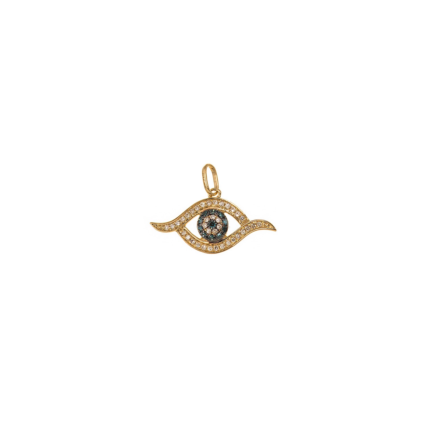 Sapphire & Diamond Eye Pendant