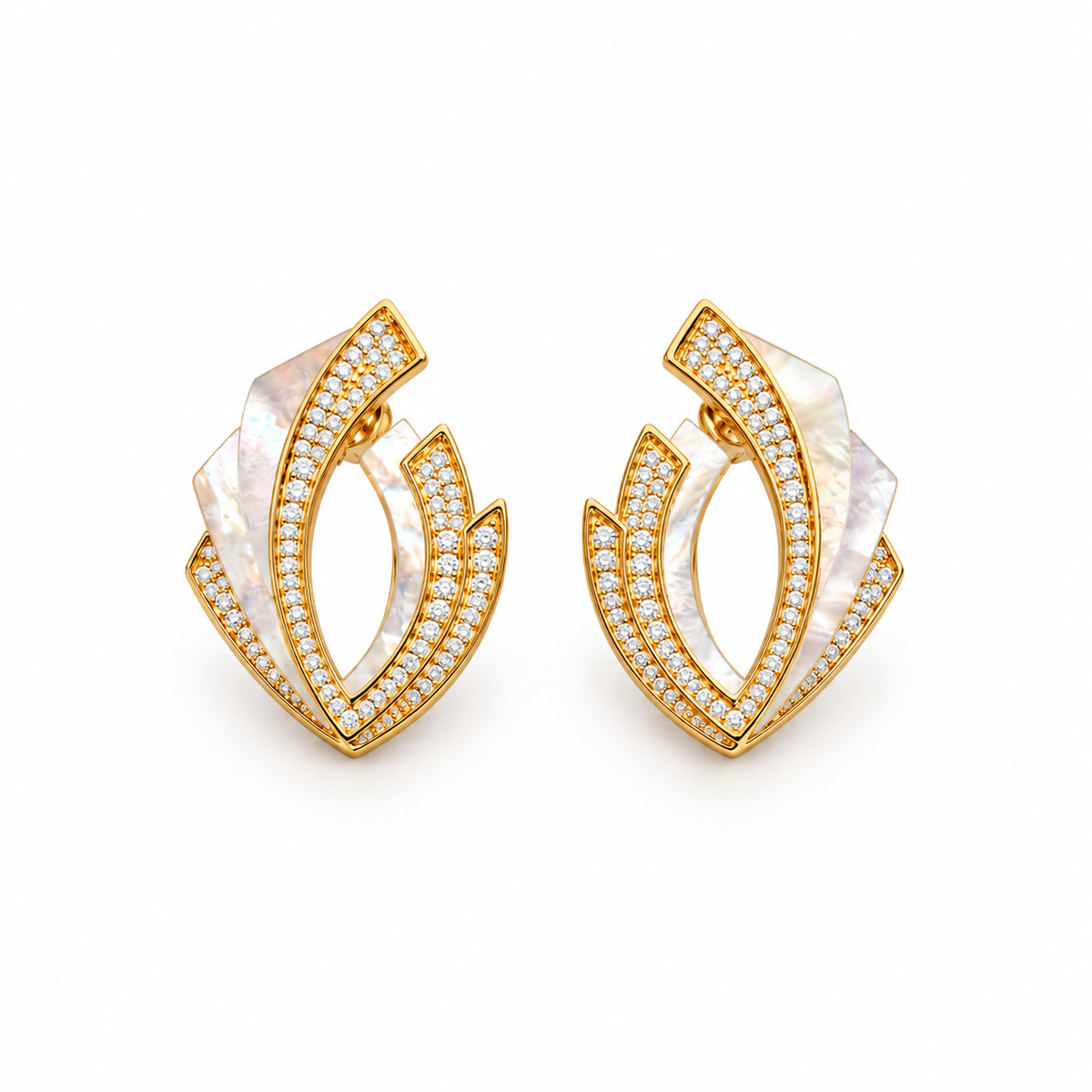 Golden Fountain Earring