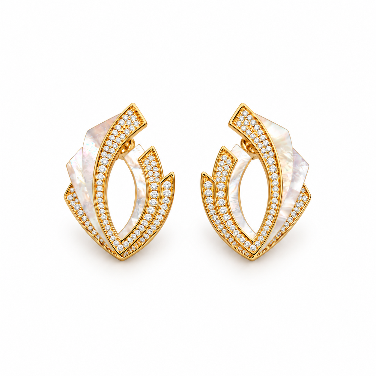 Golden Fountain Earring