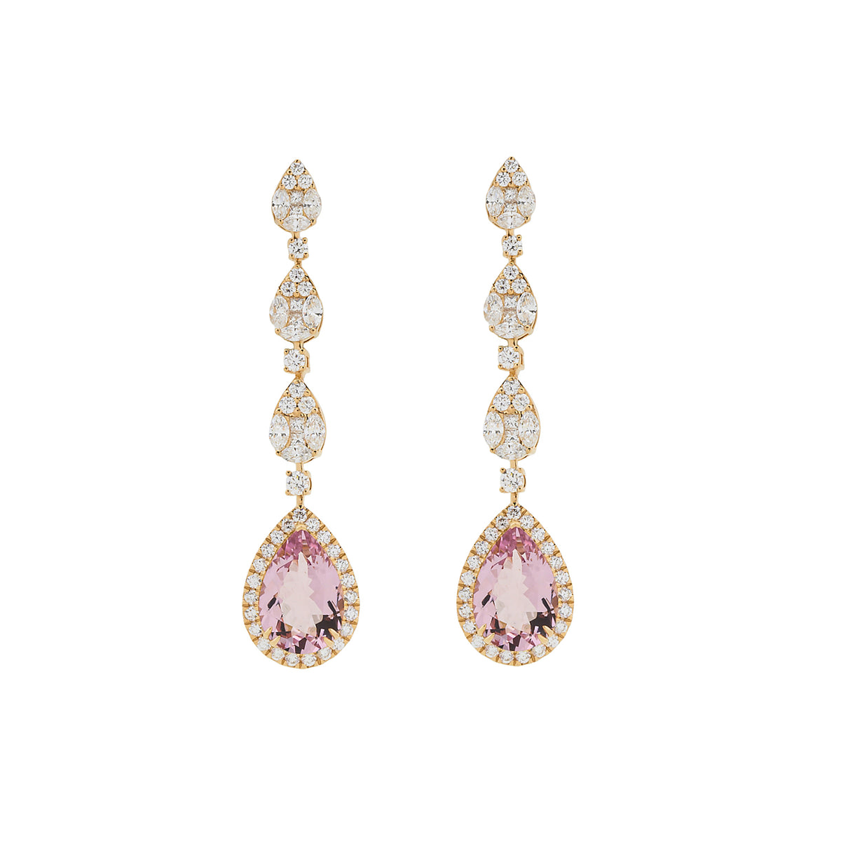 Pink Drops Earring