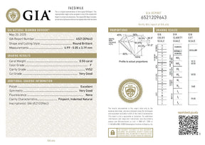 0.50ct, F, VVS2, Mirage Engagement Ring