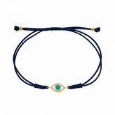 Turquoise Evil Eye Cord Bracelet
