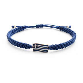 Greek Flag Cord Bracelet