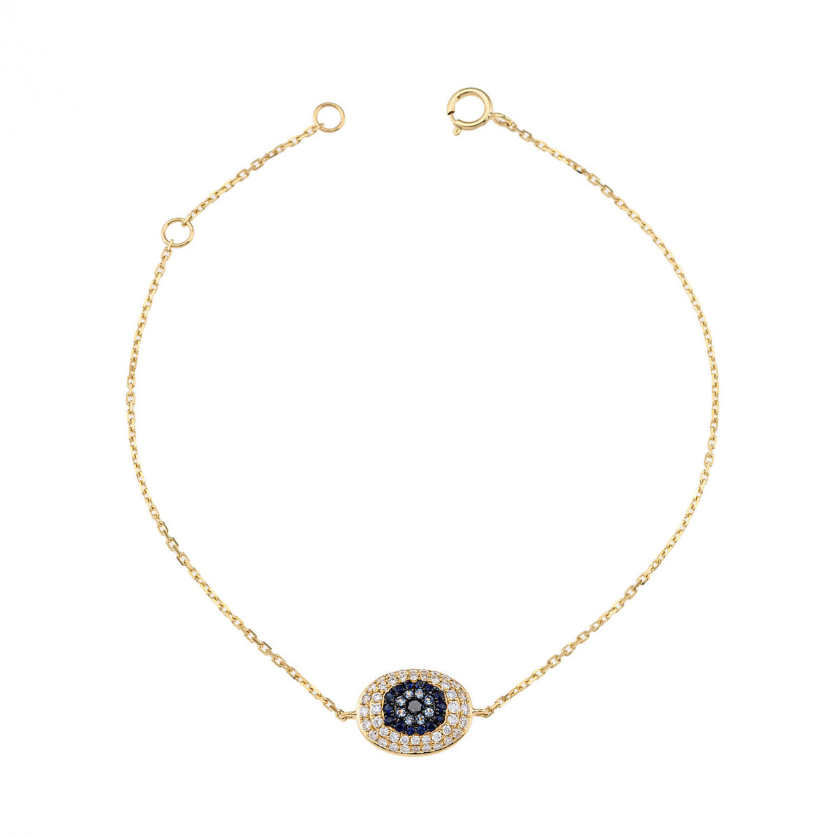 Evil eye bracelet. Diamond evil eye bracelet. Evil eye chain bracelet. Sapphire and diamond eye bracelet. Eye bracelet. Eye jewellery. Anatol jewellery. Χρυσά κοσμήματα. Κόσμημα με μάτι. Βραχιόλι με μάτι. Χρυσό μάτι με μπριγιάν. Ανατολ κοσμήματα.