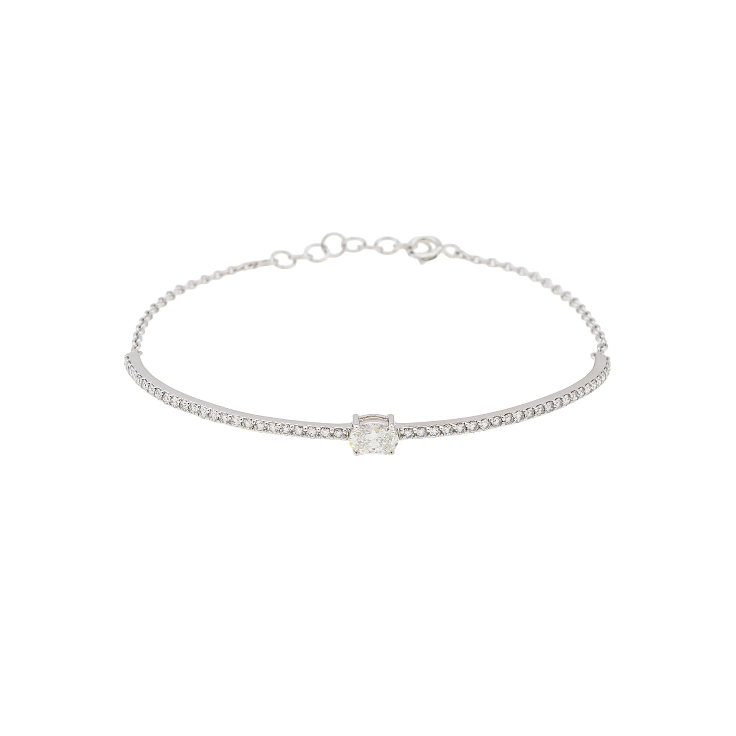 Diamond Top Diamond Bangle Bracelet