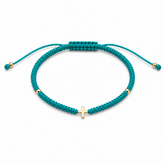 Cross Aqua Thread Bracelet