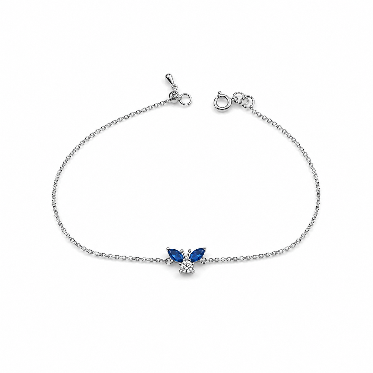 Sapphire and Diamond Butterfly Bracelet