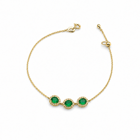 Trio Emerald Bracelet