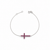 Ruby Cross Bracelet