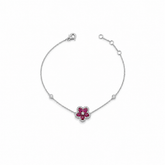 Ruby Flower Bracelet