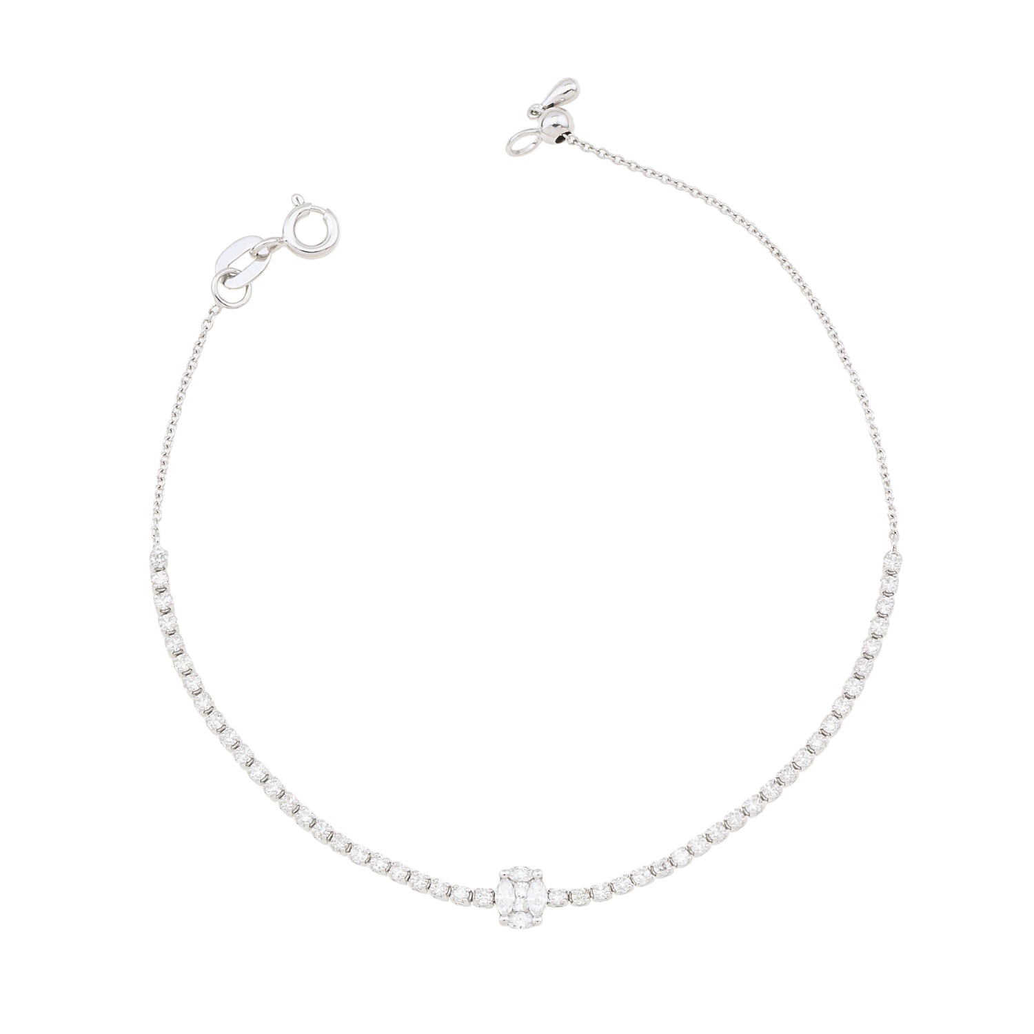 Oval Diamond Tennis Bracelet