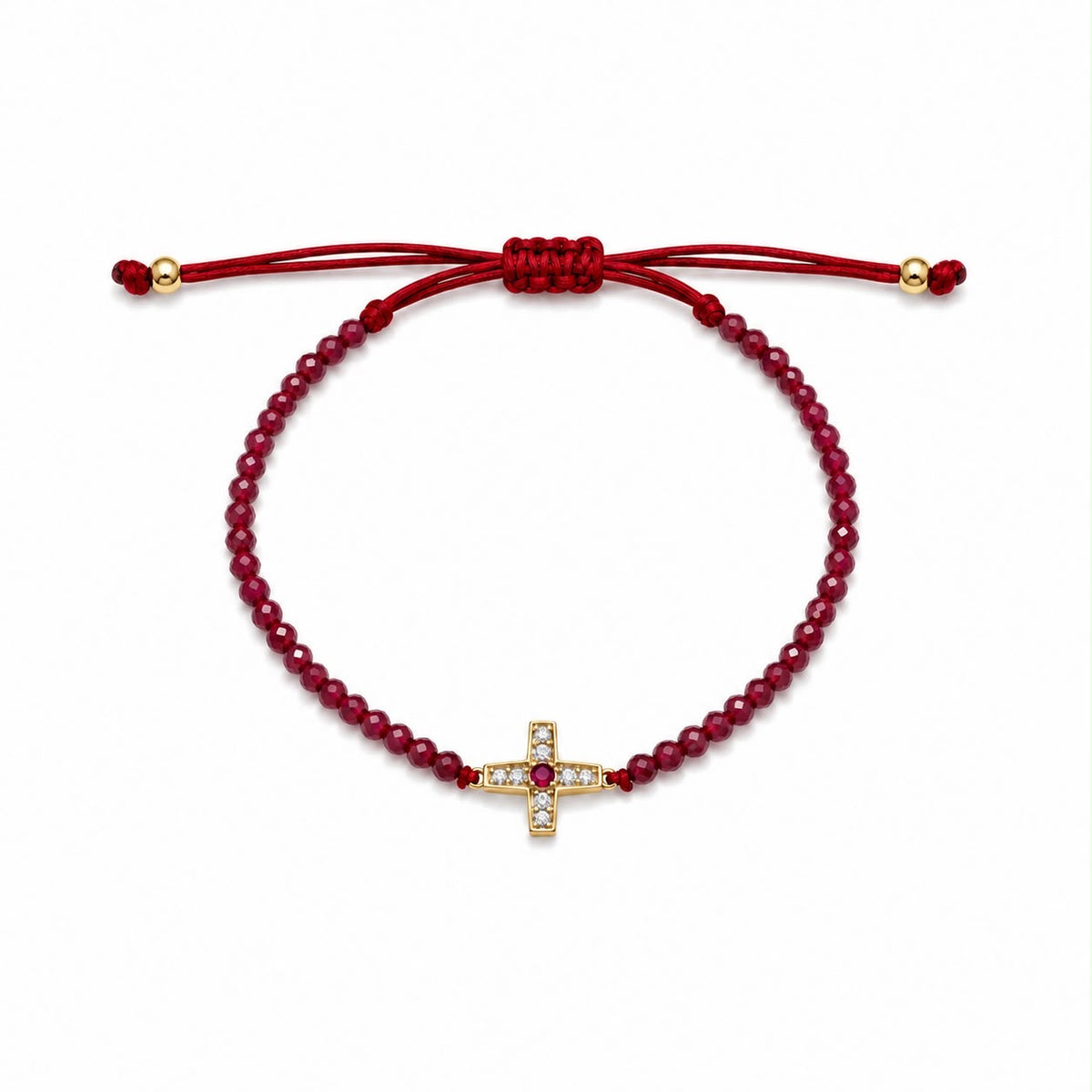 Ruby Point Cross Bracelet
