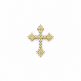 Yellow Floral Trefoil Cross