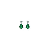 Diamond Tops Emerald Earring