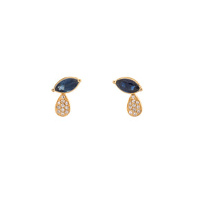 Sapphire Earring. Earrings. 18K gold earring. White Gold, yellow gold, rose gold. Perfect Gift. Earring gift. Fine jewelry. Anatol. Kifissia. Golden Hall. Σκουλαρίκι χρυσό. Σκουλαρίκι  με ζαφείρια. Σκουλαρίκι τρυπητό. Σκουλαρίκι με ζαφείρι. Σκουλαρίκι με διαμάντια. Athens. Κηφισιά. Σκουλαρίκι με μπριγιάν. 