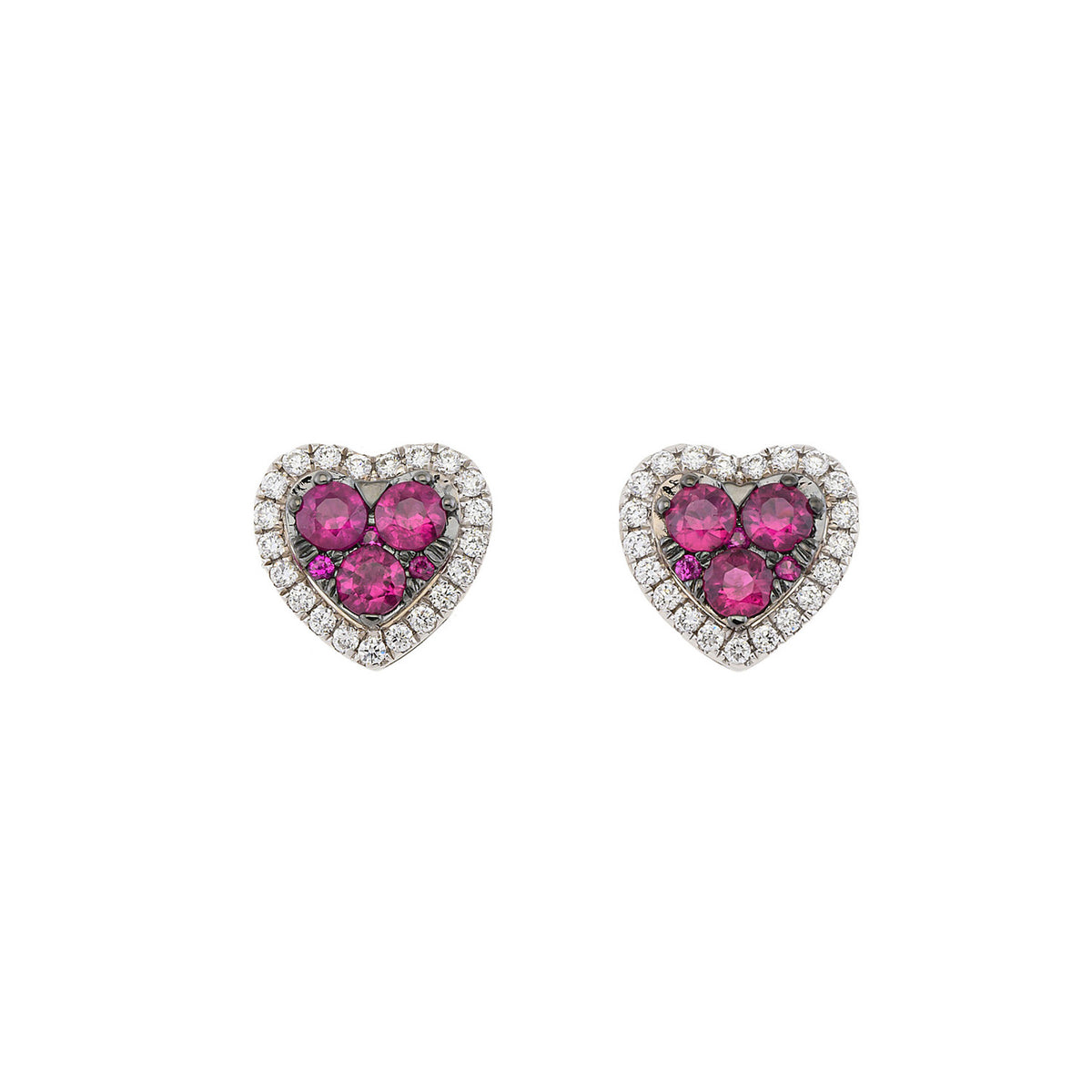 Ruby Heart Earring