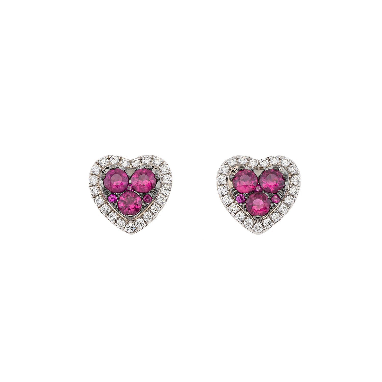 Ruby Heart Earring
